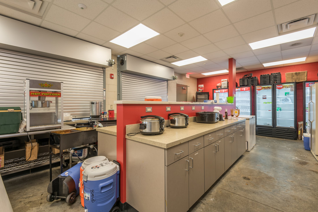 Kitchen and Prep Area in Loudon High School Concessions Building