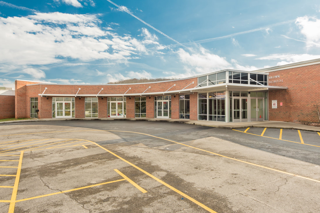 Exterior Shot of New Entrance at Brown Intermediate School in Sweetwater