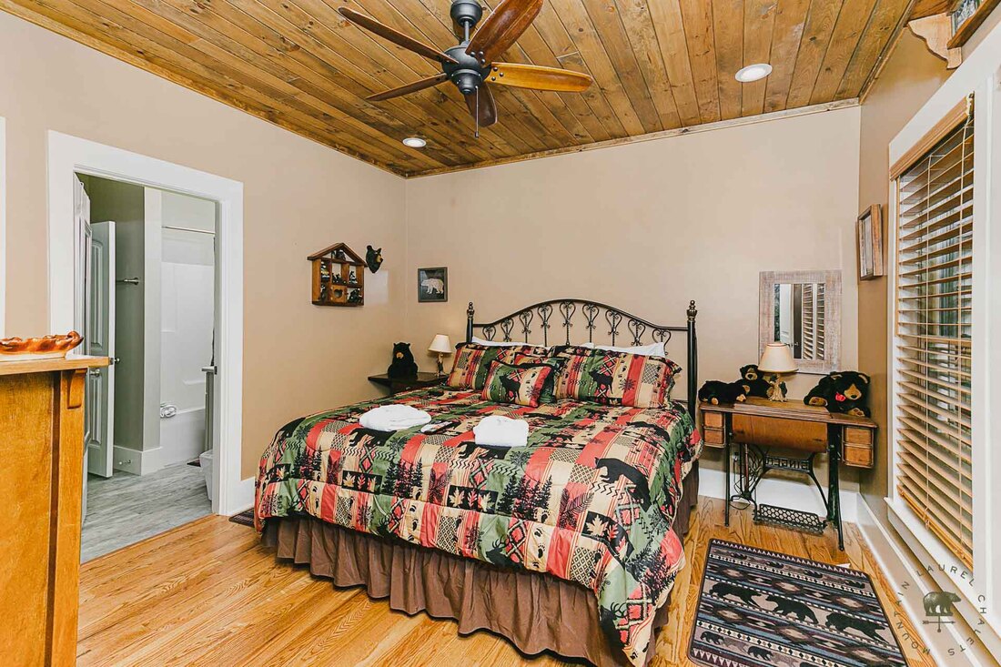 Bear Bedroom with King Bed in the Gatlinburg Manor Chalet