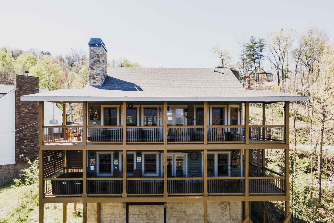 Rear Exterior Shot of the Gatlinburg Manor Chalet