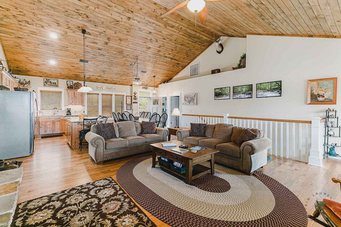 Living Room in Gatlinburg Manor Chalet