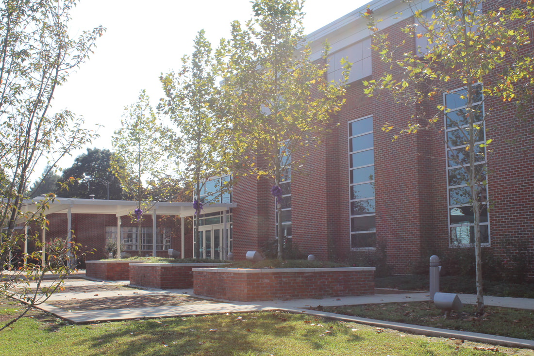 Repurposed Bricks in Planters and Pavers at Sweetwater Elementary School Addition