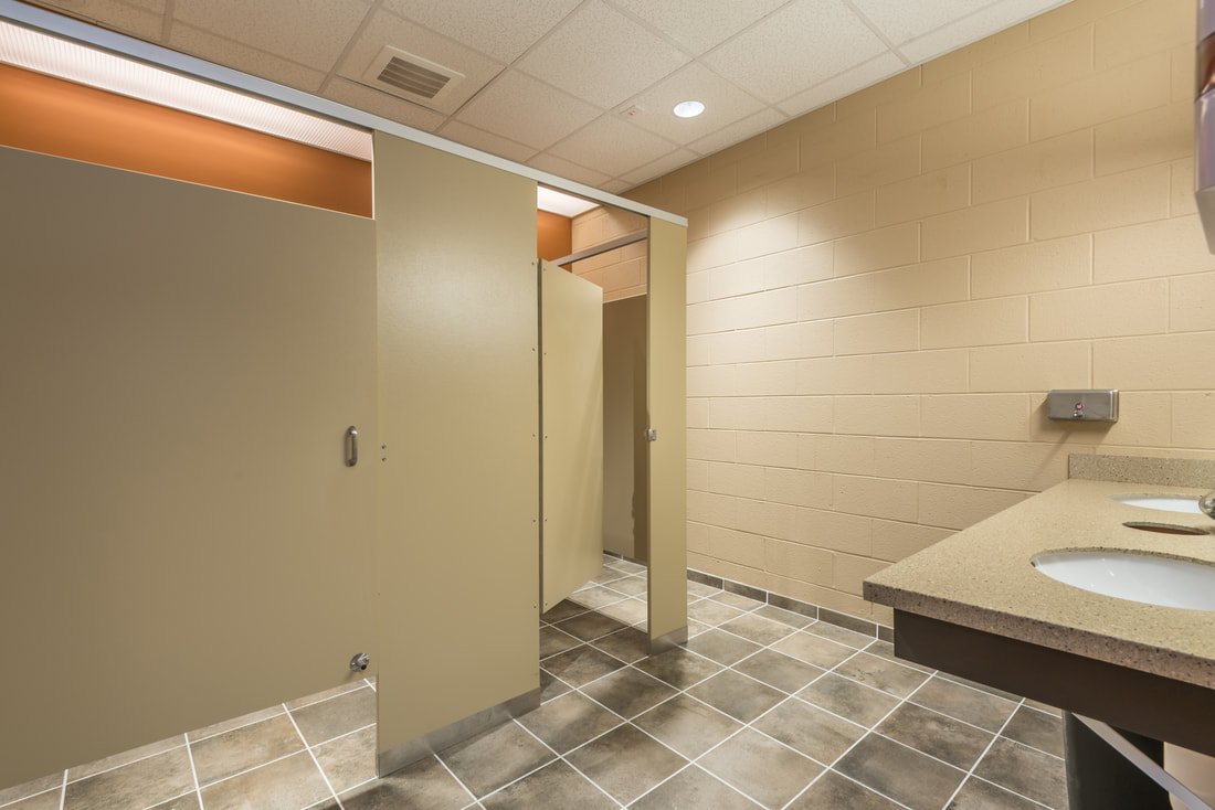 Bathroom at McMinn County 911 Center