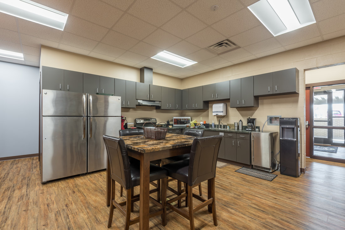 Kitchen and Break Room in McMinn County 911 Center