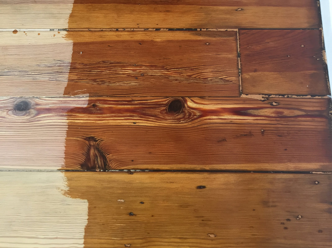Polished and Stained Hard Wood Floor