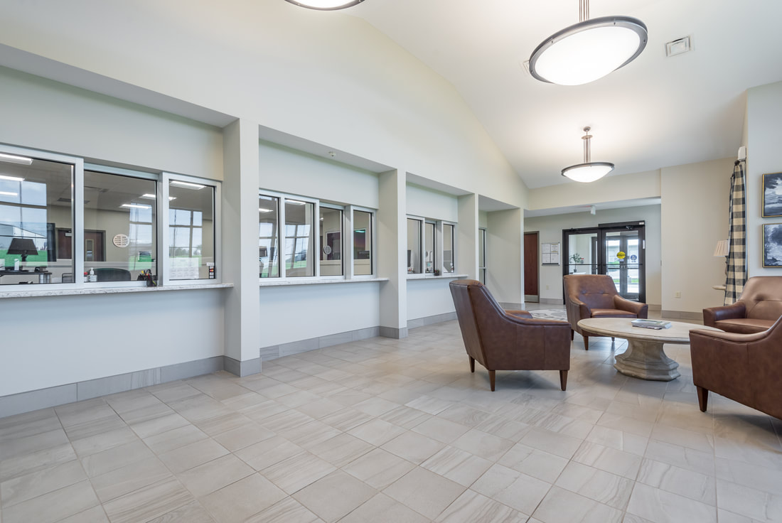 Lobby and Service Windows at Sweetwater Utility Boards New Building