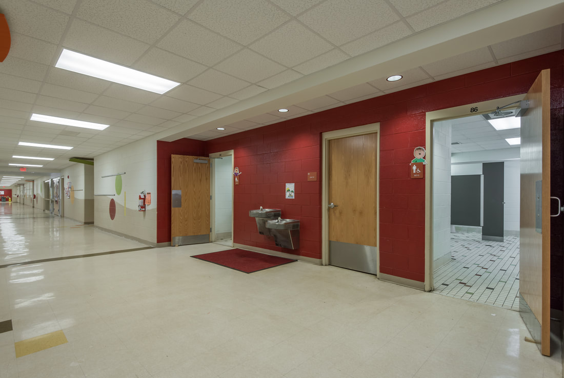 Bathrooms and Corridor at Tellico Plains Elementary School