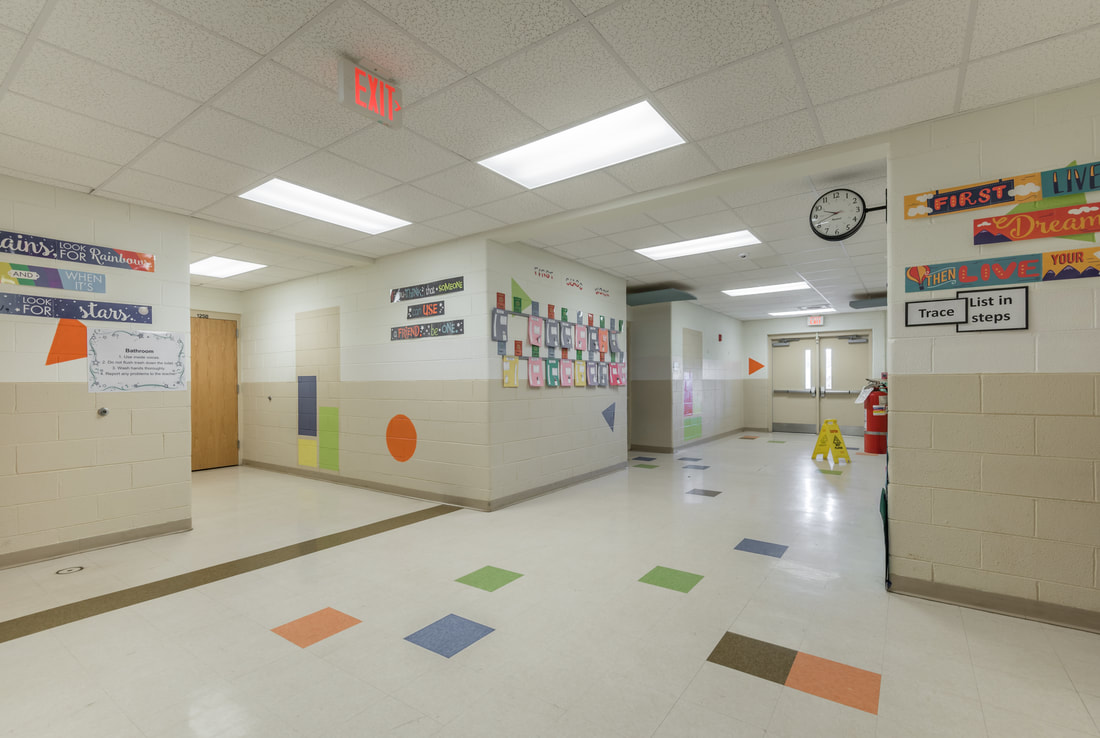 Renovated Hallway at Vonore Elementary School