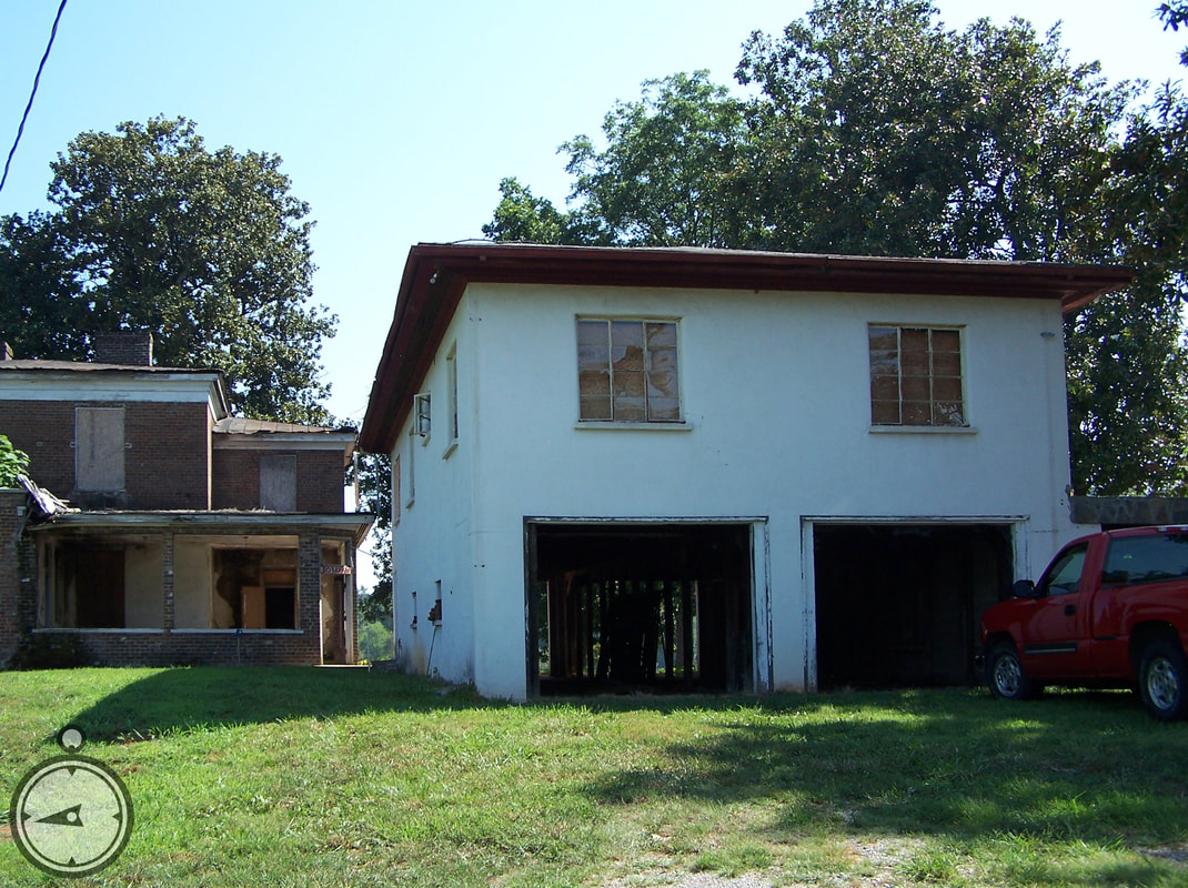 Rear View of Gallery and Garage Building